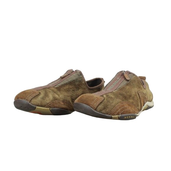 Merrell Barrado Brown Suede Leather Slip on Performance Sneakers US 8.5 - Picture 2 of 8